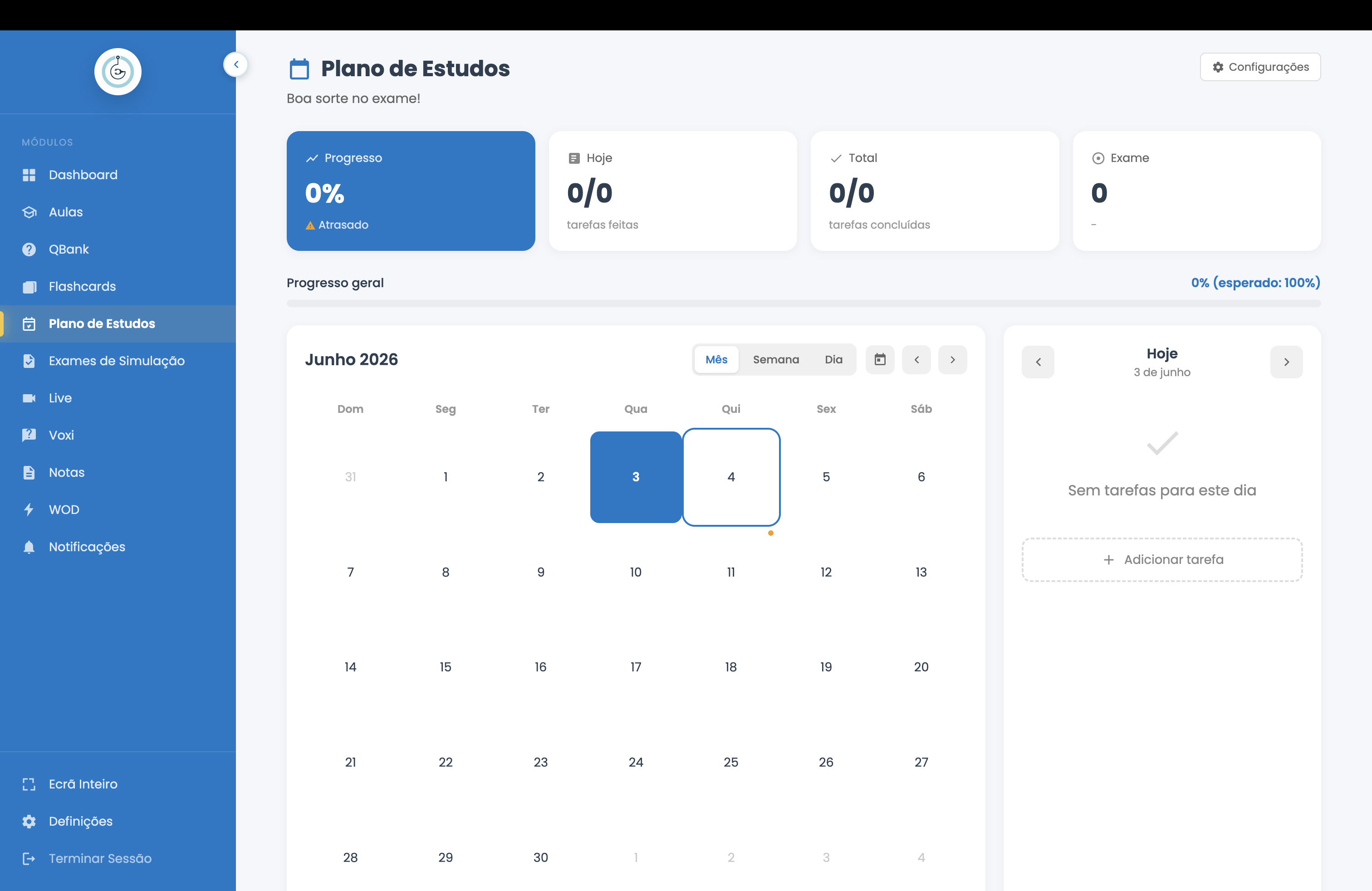 Plano de estudo personalizado